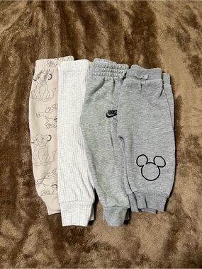 Nike Gray Kids Sweatpants with Mickey Outline